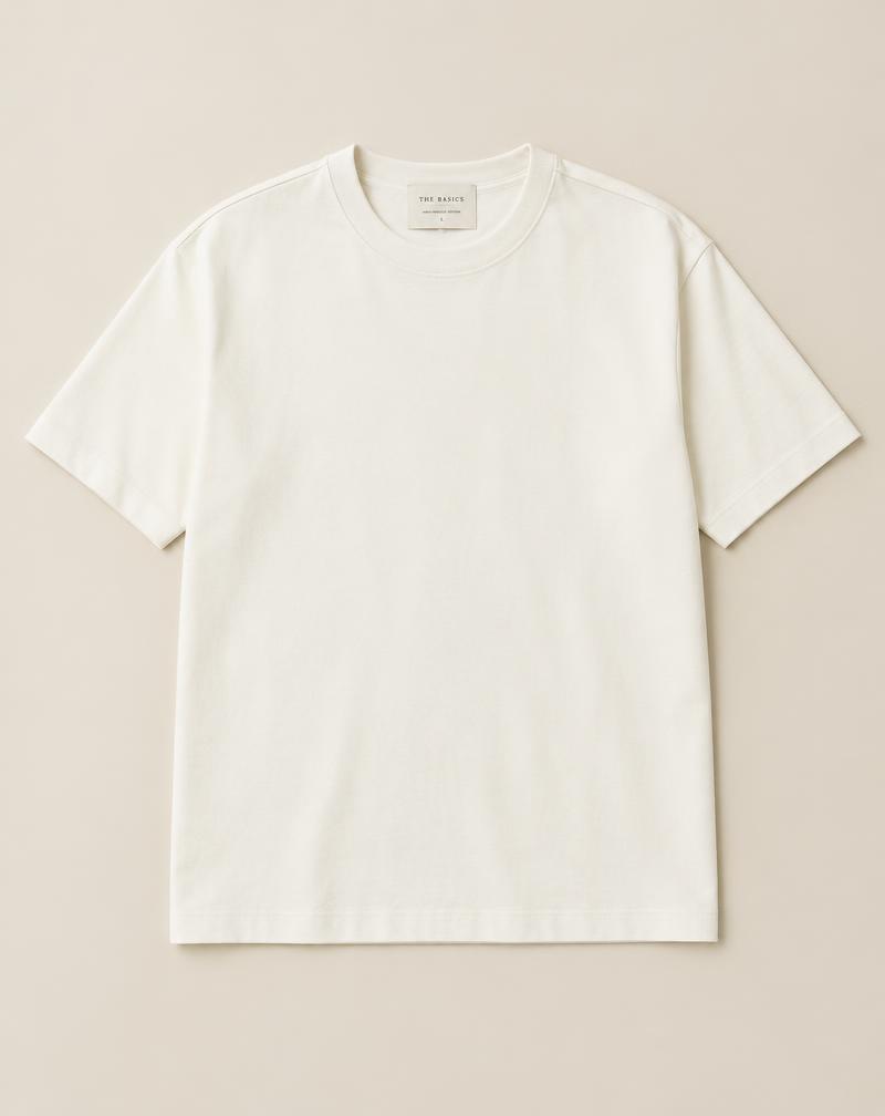 Heavyweight Crew Tee in Ivory